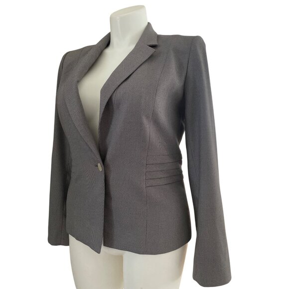 Calvin Klein Gray Long Sleeve Blazer, Single-Button Women's Size 14 - Picture 6 of 8